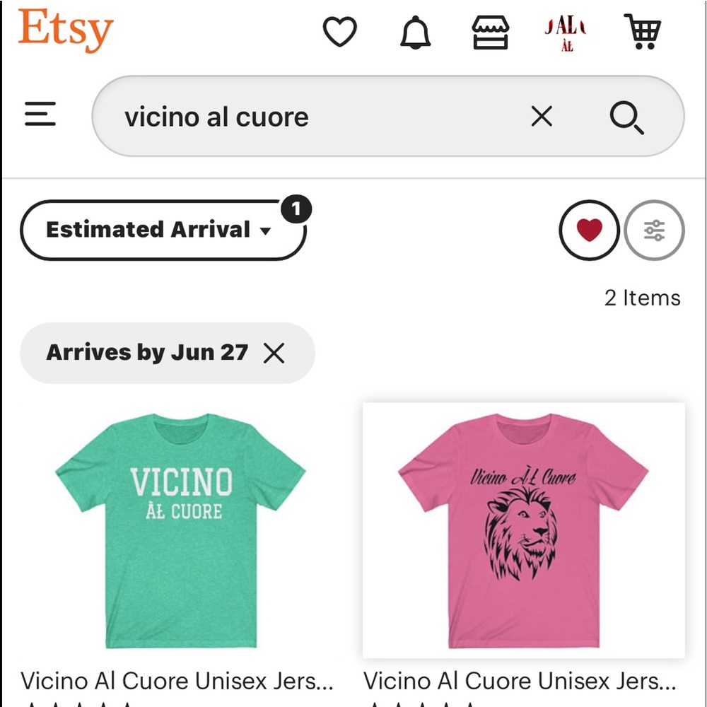 SHOP NOW ON ETSY - VICINO AL CUORE